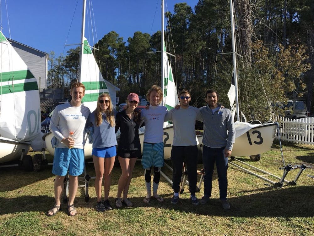 The UNC Sailing Club at a regatta. Photo courtesy of Taylor Betts.