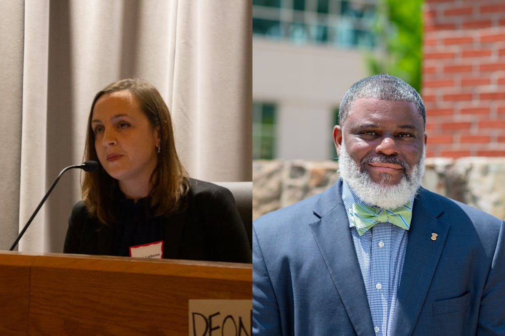 The Chapel Hill-Carrboro Board of Education members Jillian La Serna (left) and Deon Temne (right) were elected to serve as the board's new chairperson and vice chairperson respectively for 2021. Photos by Maya Carter and courtesy of Deon Temne. 