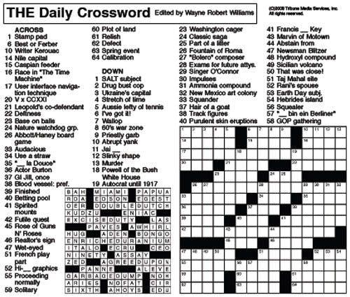 movable aerial platform crossword puzzle clue