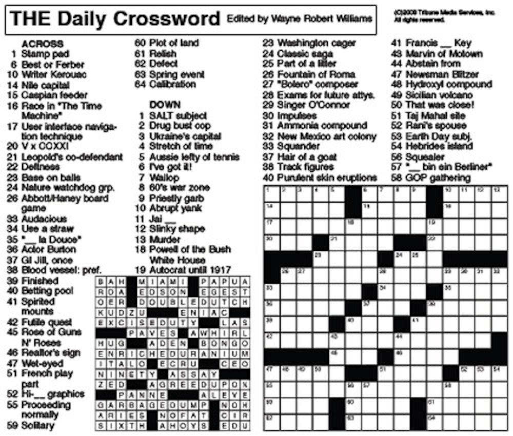 Crossword - The Daily Tar Heel