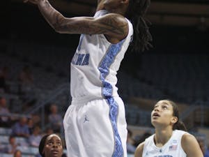 	Jessica Breland continued her solid, late-season play by posting 13 points for North Carolina. The senior forward struggled through parts of the season but overcame an injury to help lead UNC.