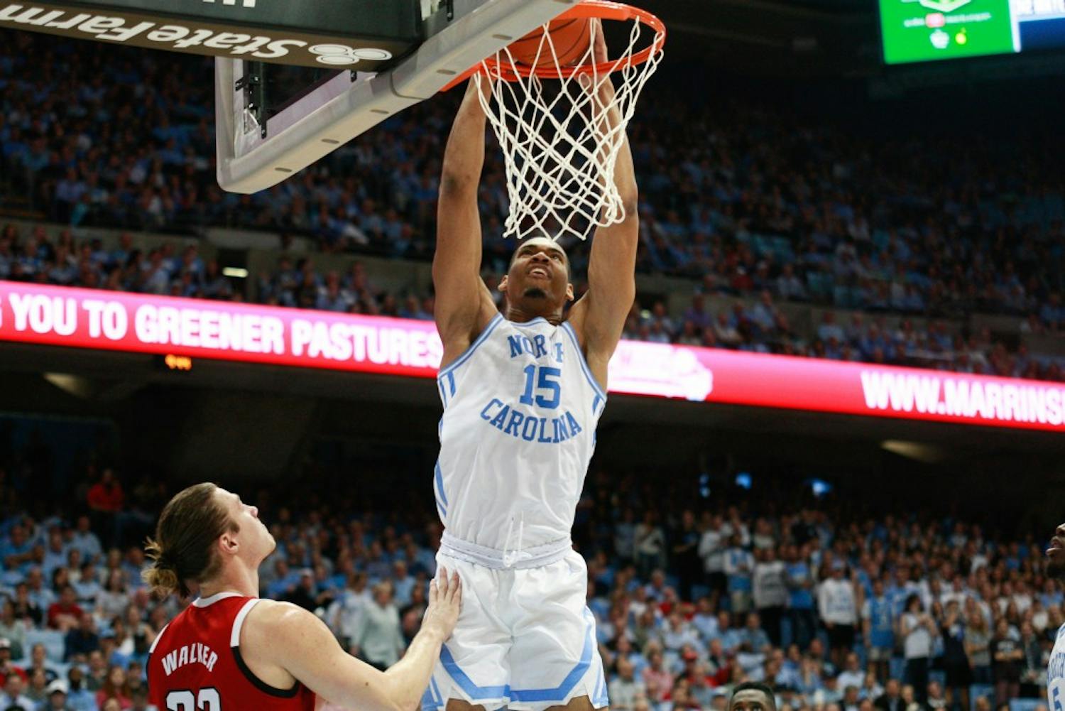 No. 8 UNC brings hustle, intensity on glass in coasting to 113-96 win over N.C. State