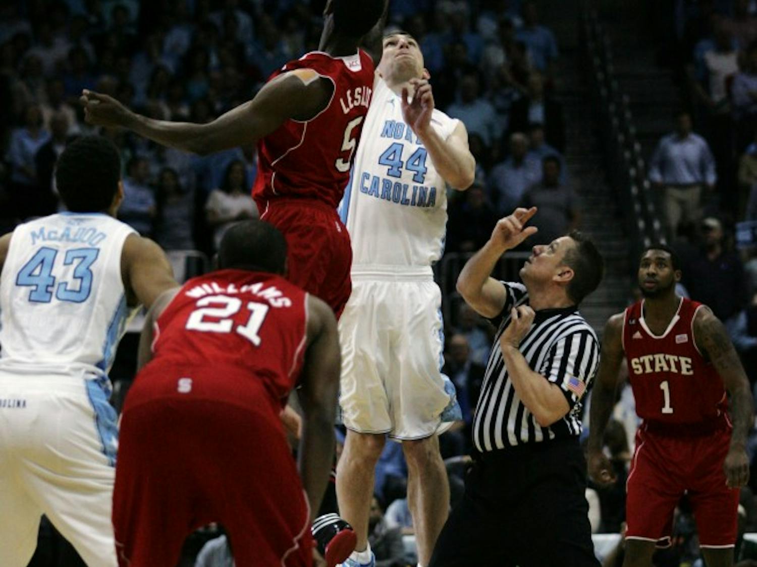 	The North Carolina Tar Heels beat the NC State Wolfpack 69-67 Saturday, March 10 in the Philips Arena in Atlanta. The Tar Heels advance to the finals of the ACC tournament. 