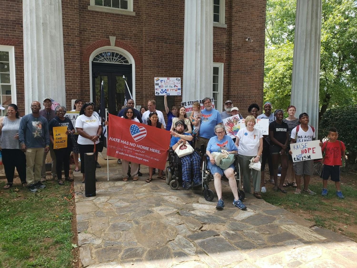 The Hate-Free Schools Coalition sponsored an emergency press conference in front of the historic Orange County Courthouse in Hillsborough on Aug. 10 to call for stricter gun reform.