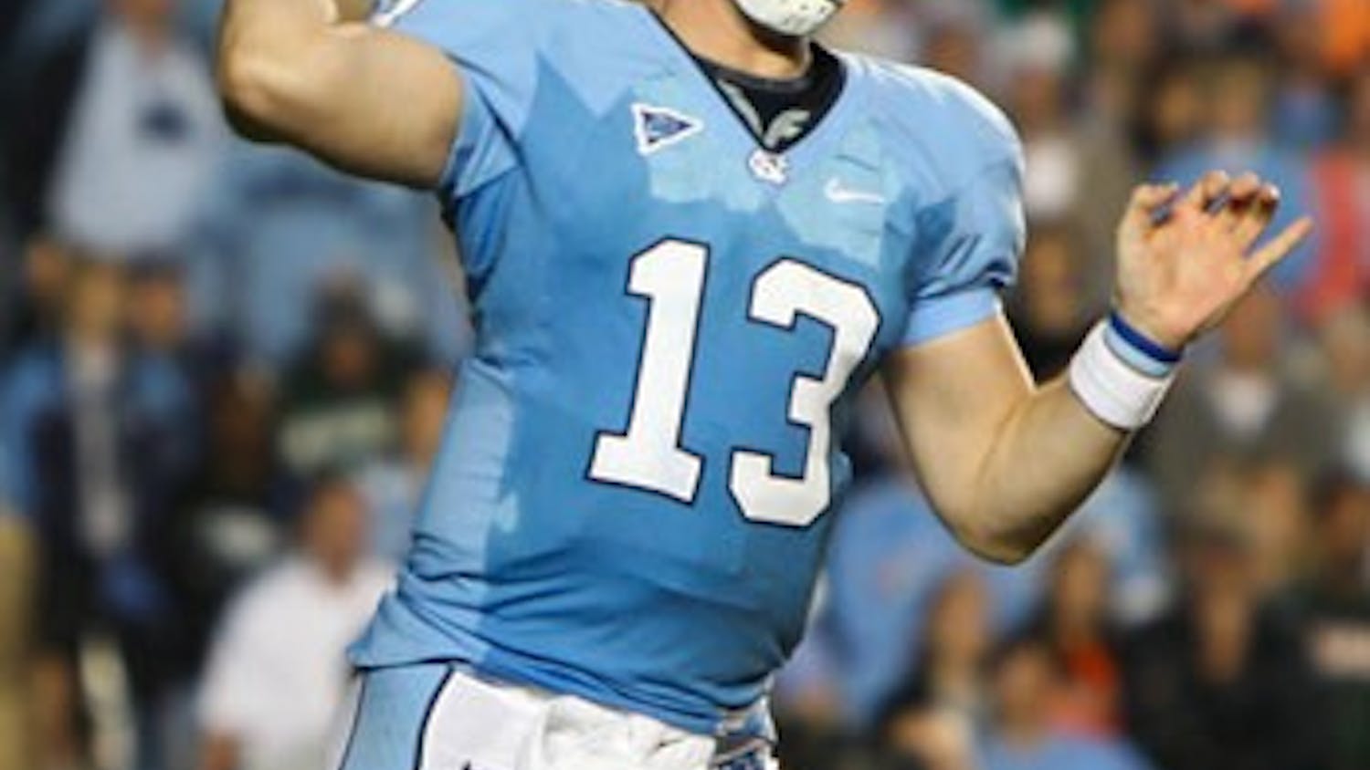 UNC quarterback T.J. Yates threw for 213 yards and one touchdown and did not turn the ball over against Miami. DTH/Phong Dinh