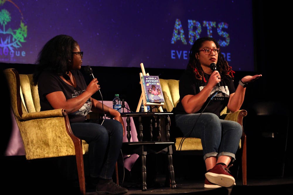 Authors Karen Strong and Tracy Deonn discuss their new anthology "Cool. Awkward. Black." at Varsity Theatre on Friday, Jan. 20, 2023.