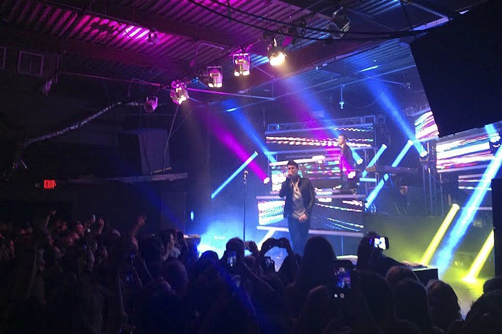 Timeflies, a music duo, sings at Cat’s Cradle in Carrboro as a part of their After Hours tour. Tickets for the performance sold out.