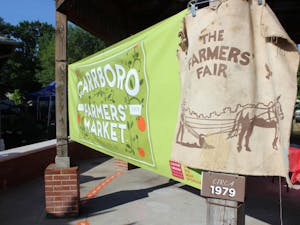 The Carrboro Farmers' Market celebrated its 40th birthday on Saturday, June 1. Photo courtesy of Molly Vaughan.&nbsp;
