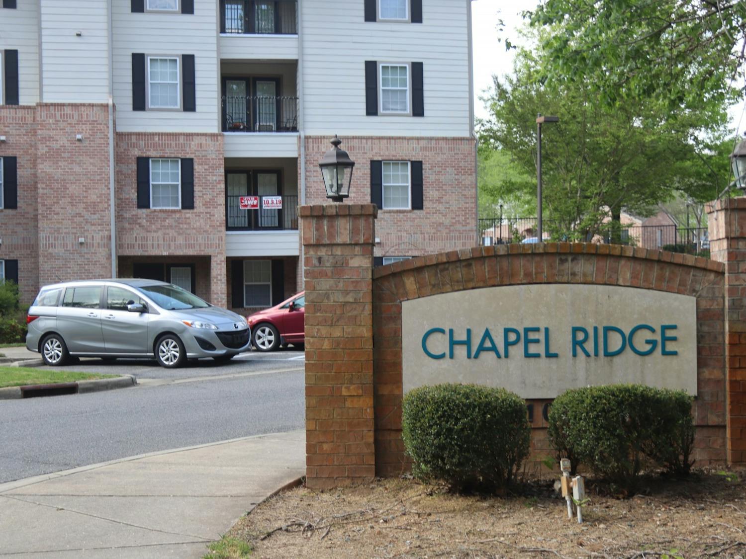 Chapel Ridge Apartments is an off-campus apartment complex where many UNC students live.