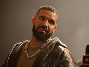 Drake speaks onstage during Drake's Till Death Do Us Part rap battle on Oct. 30, 2021, in Long Beach, California.
Photo Courtesy of Amy Sussman/Getty Images/TNS.