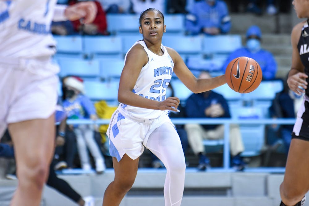 Sophomore guard Deja Kelly (25) shoots the ball in a game against Alabama State in Carmichael Arena, on Dec 21, 2021.