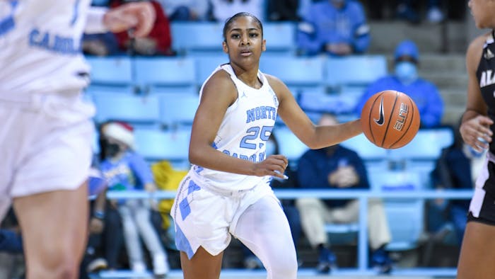 Sophomore guard Deja Kelly (25) shoots the ball in a game against Alabama State in Carmichael Arena, on Dec 21, 2021.