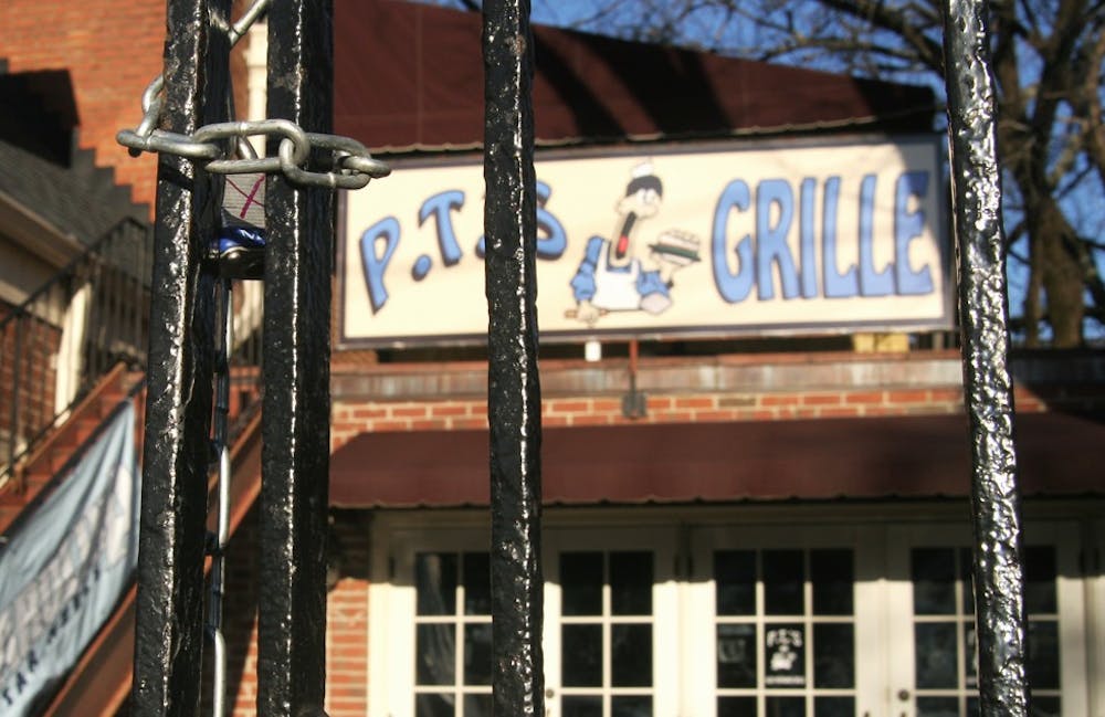 PT's Grille at 114 Henderson Street is closed.
