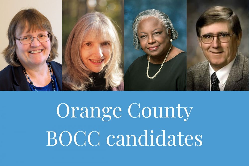 Jamezetta Bedford, Sally Greene, Anna Richards and Earl McKee are candidates for the Orange County Board of County Commissioners. Photos courtesy of Bedford, Greene and Orange County.  