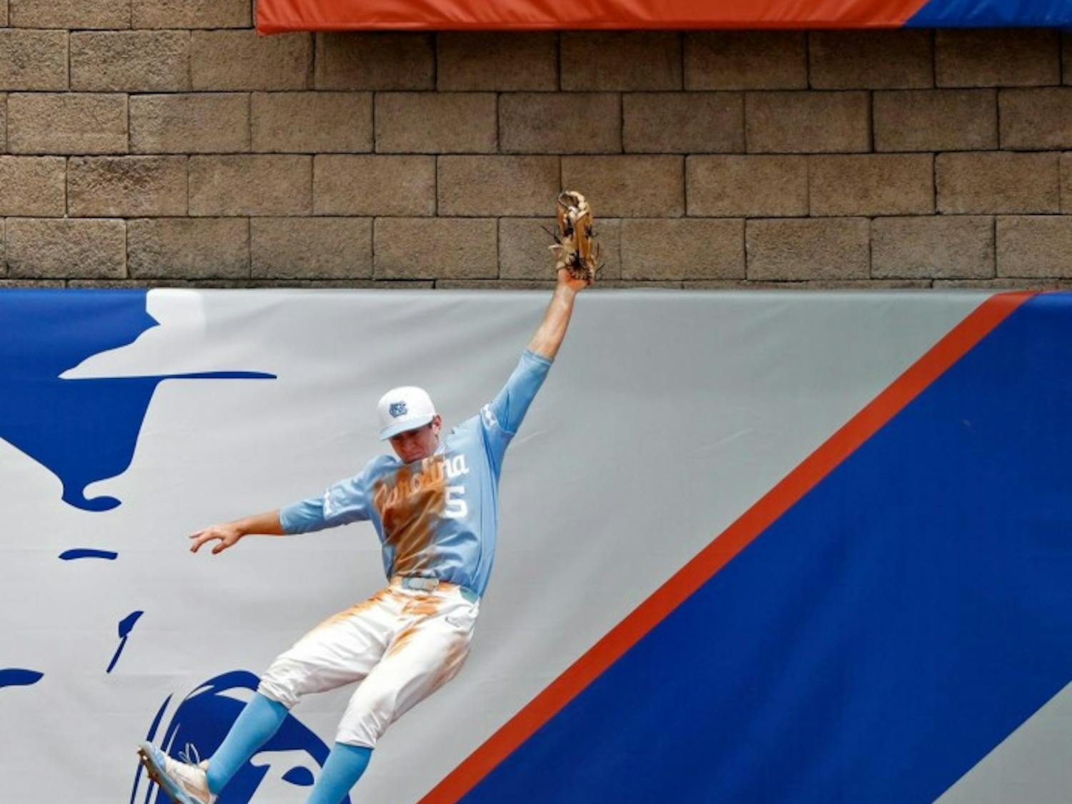 Michael Busch makes a catch against Florida State in the ACC baseball title game on May 28. Photo courtesy of Wade Payne of theACC.com