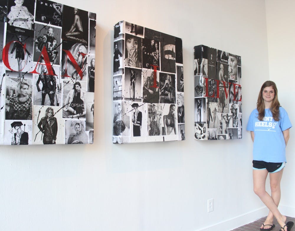 The Undergraduate 1 Day Exhibitions begins Monday, Nov. 4 and runs through Friday, Nov. 8 featuring different art exhibitions each day in the John and June Allcott Gallery at Hanes Art Center. Junior Kerry O'Shea stands with her piece titled, "Can I Live" that will be part of Monday's exhibition displaying the artwork of the UNC class Art 300. All exhibitions will be open from 8 am- 5 pm. 