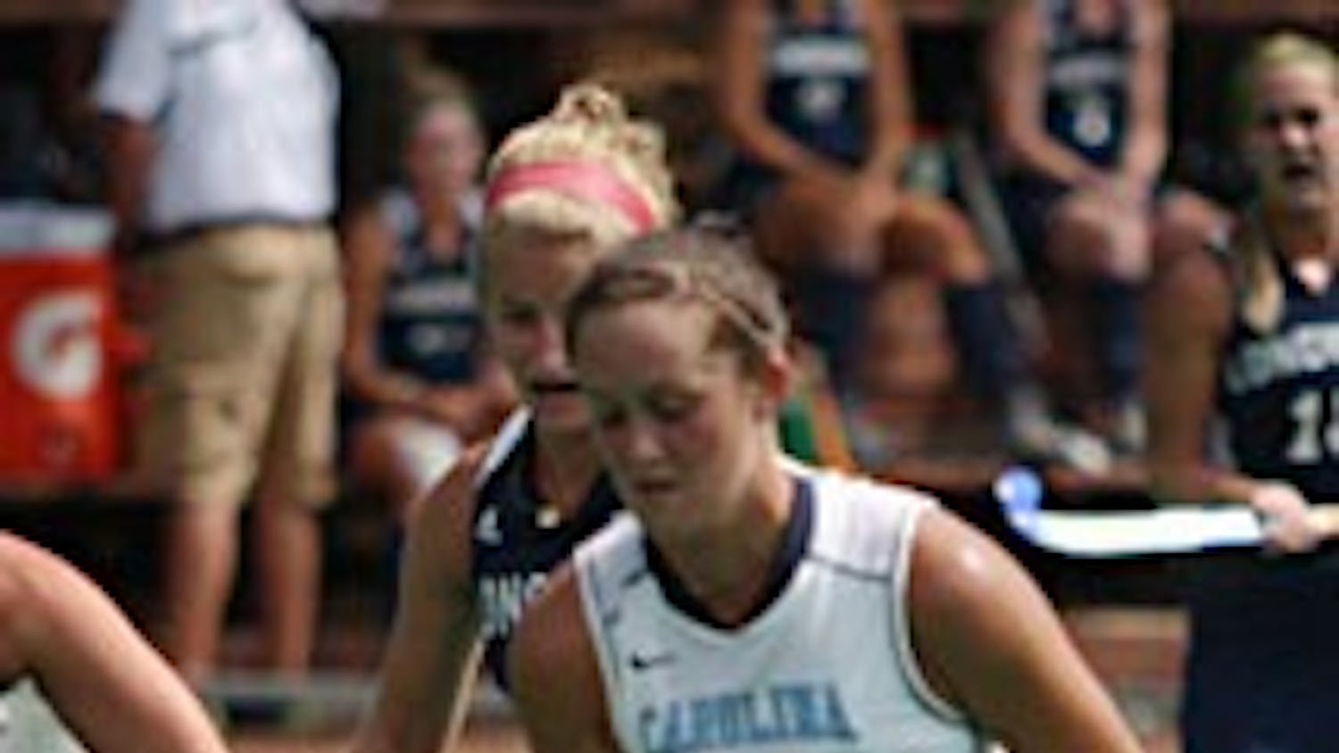 Melanie Brill maintains the ball against Longwood during UNC’s 6-0 win on Sunday. DTH/Liz Ladzinski