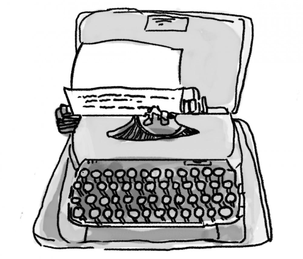 typewriter illustration