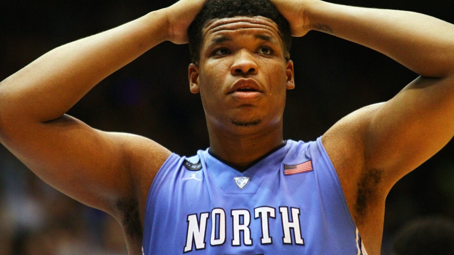 UNC forward Kennedy Meeks (3) scored 18 points against the Blue Devils.