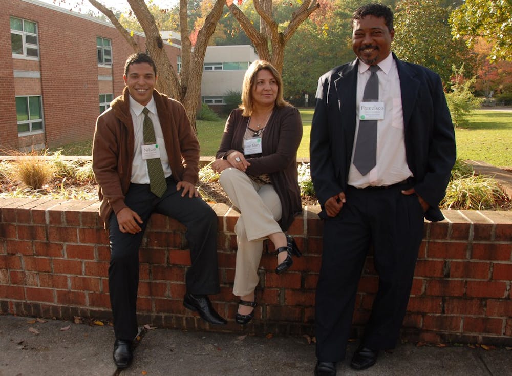 Nilson Ferreira da Silva, Rose Mary Machado and Francisco Cruz de Nascimento have seen American perspectives on education through the Brazil Administrator Exchange Program at Chapel Hill High School.