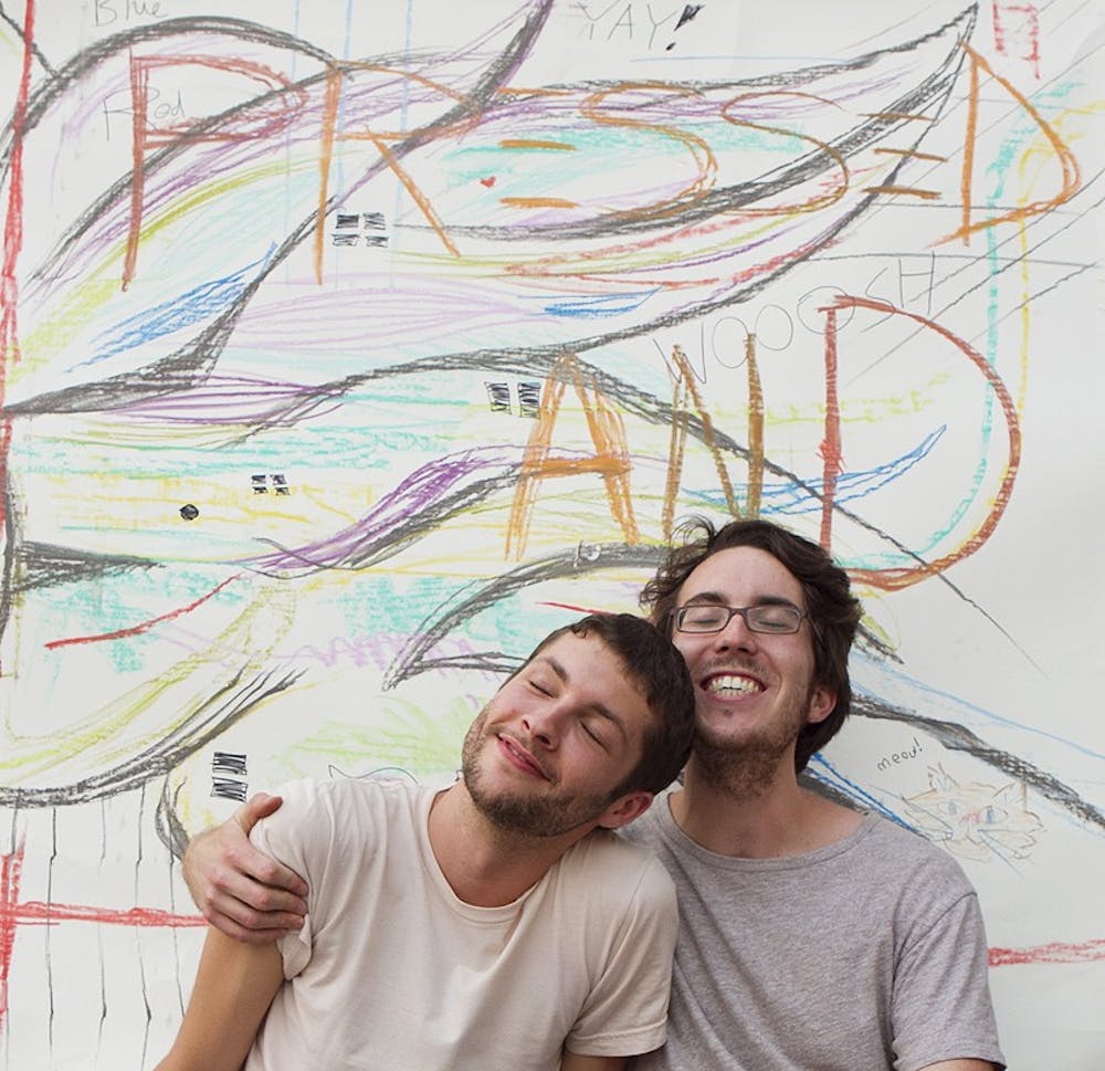 	<p>Mat Jones (left) and Andrew Hamlet met as students and now make music together as Pressed And. Their album, Imbue Up, debuts today on crashsymbols.bandcamp.com.</p>