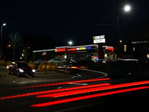 Cookout in Durham during a nighttime rush on Tuesday, Jan. 26, 2021.