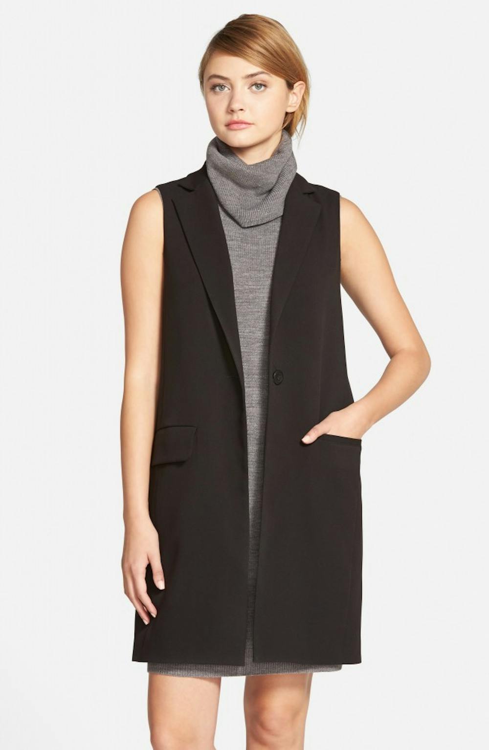 A blazer vest can be layered according to the season, proving more versatile than at first glance. Cupcakes and cashmere "Fairfax" vest, $130, nordstrom.com (Nordstrom)