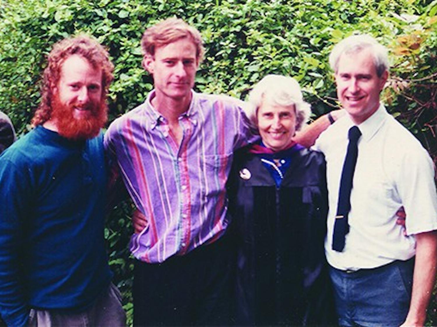 	Ellie Kinnaird and her family in 1992