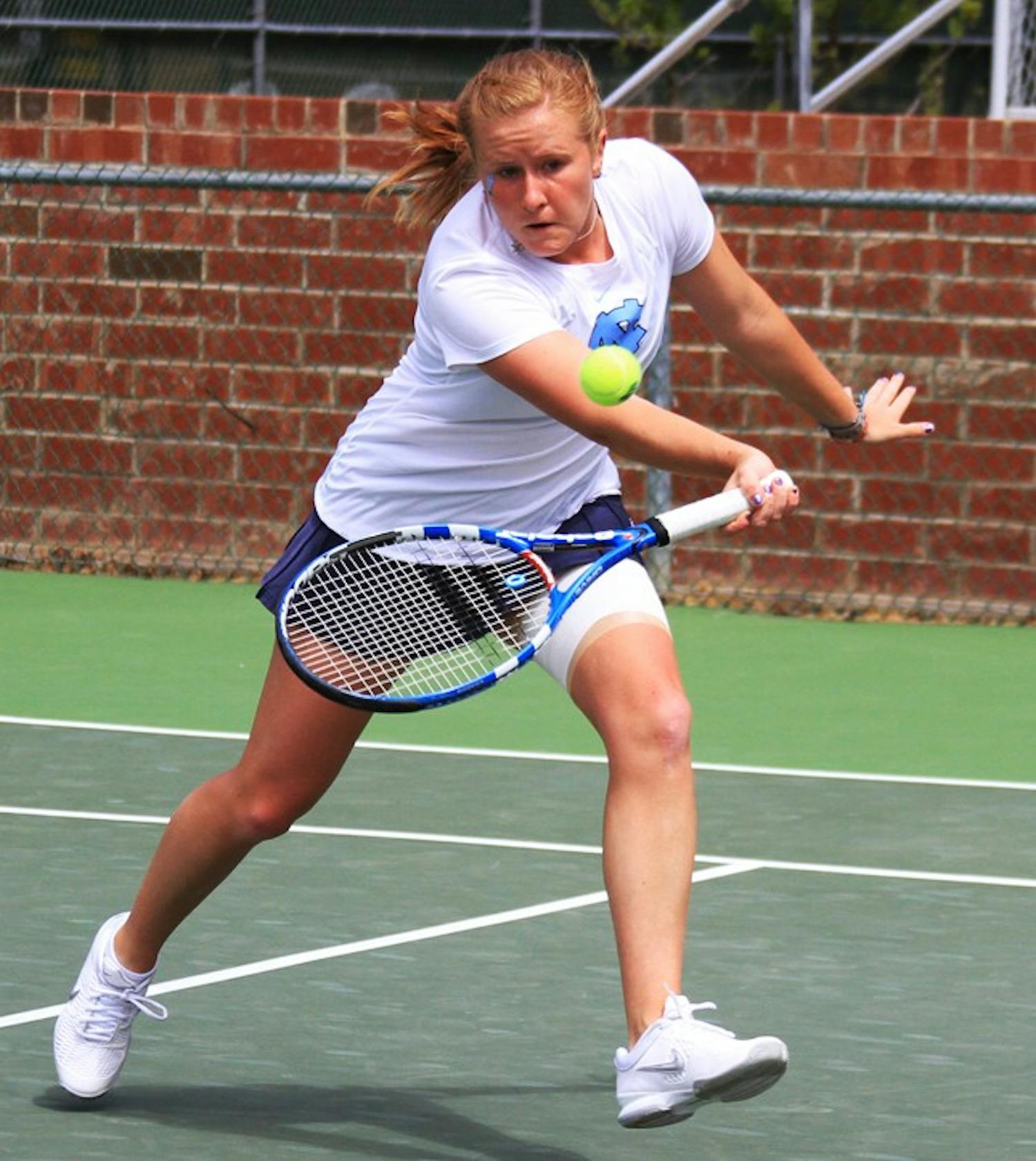 Photo: UNC women’s tennis looks to avenge Duke loss (Melissa Key)