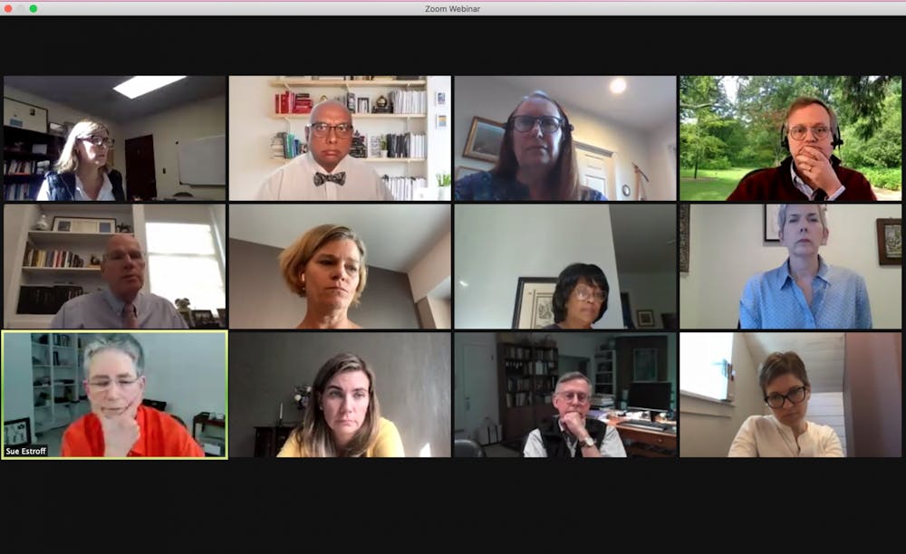 Screenshot from the Faculty Executive Committee meeting on Monday, Oct. 19, 2020.