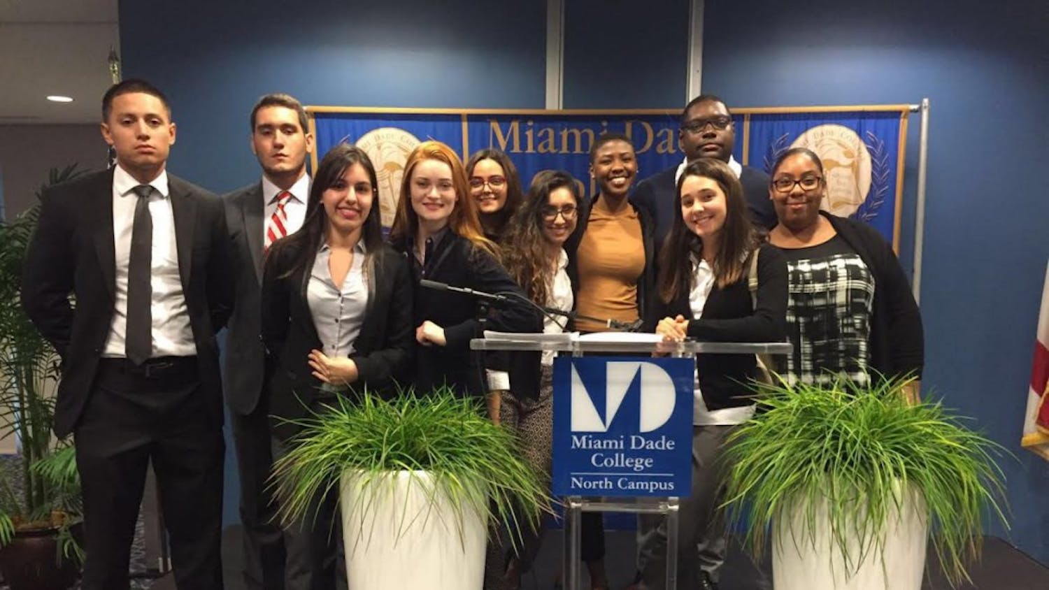 National Model United Nations members from Miami Dade College runs mock MUN stimulation. Photo courtesy of Michelle Dixon.