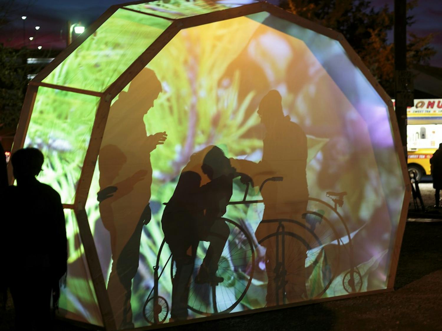 Carrboro hosted Shimmer, a one-night art exhibition centered around light, on Friday night.