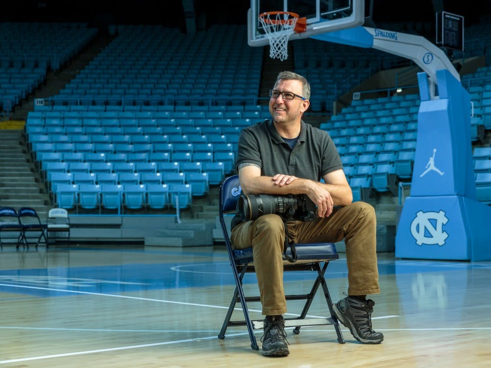 <p>Jeff Camarati has shot four men's basketball national championships as UNC Athletics' first official University photographer, along with countless other games for all 28 of UNC's varsity sports.&nbsp;</p>