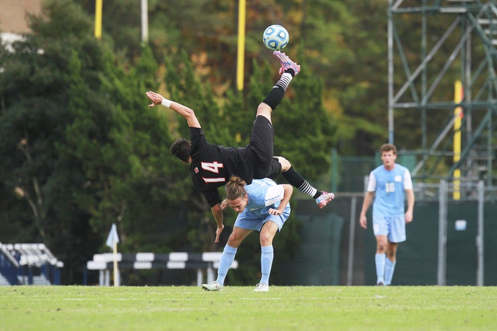 The UNC men's soccer team lost 1-0 to Louisville in the ACC tournament at Fetzer Field on Sunday.