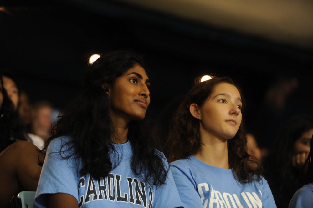 Students attended the 2019 Convocation on Sunday, Aug. 19. Convocation is regarded as the beginning of every incoming-student's journey at Carolina, as speakers including the Chancellor, deans from various departments and student leaders welcome students to the university. 