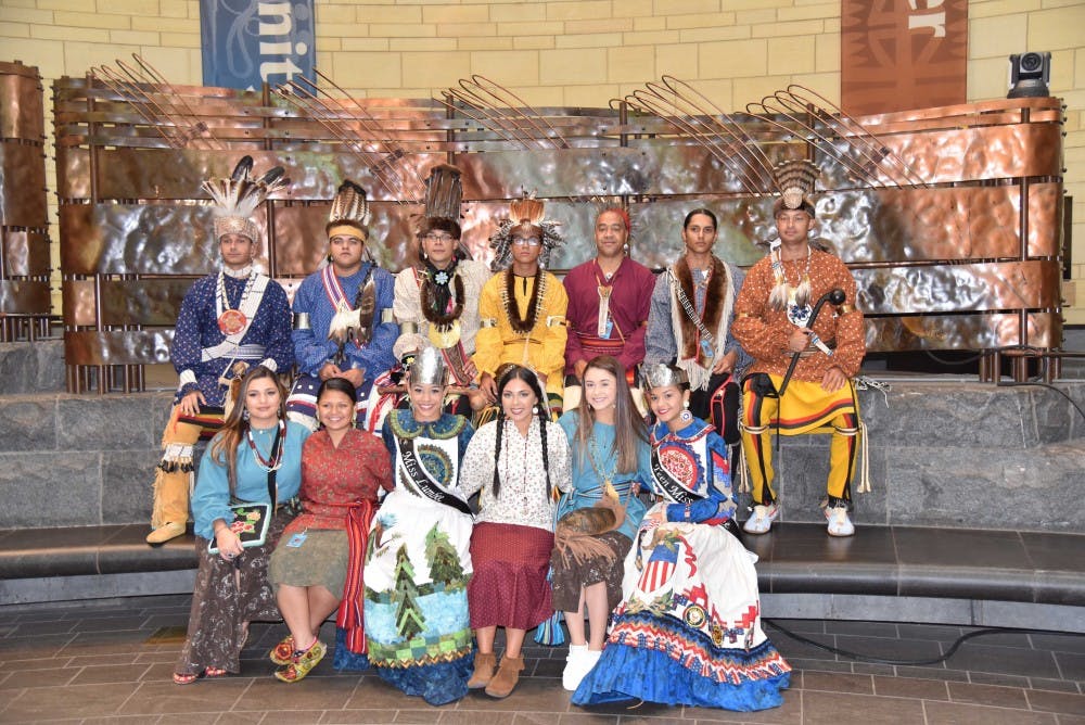 <p>Members of the Lumbee Tribe pose in traditional clothing. Photo courtesy of Jinnie Lowery of the Lumbee Tribe.&nbsp;</p>