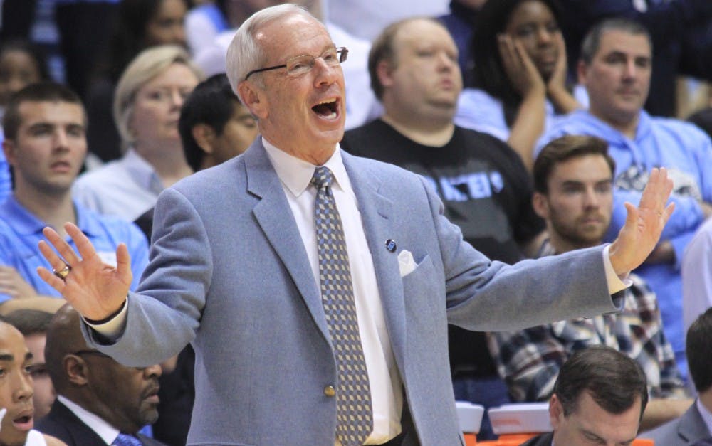 The UNC men's basketball team lost to NC State 58-46 at the Dean Smith Center in Chapel Hill, N.C. on Feb. 24. The Tar Heels' 46 points are the least the Tar Heels have ever score din the Smith Center. 