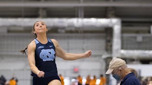 Anna Keefer is pictured at a track and field invitational at Virginia Tech in Blacksburg, VA, over the weekend. Photo courtesy of Tom Connelly.