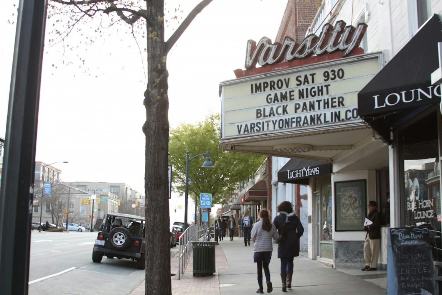 Black Panther, a recent blockbuster hit, is now showing at the Varsity movie theater on Franklin Street.