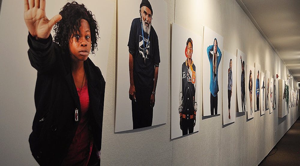	“None of the Above” is on display in the Union as part of a project for social change by Hidden Voices.