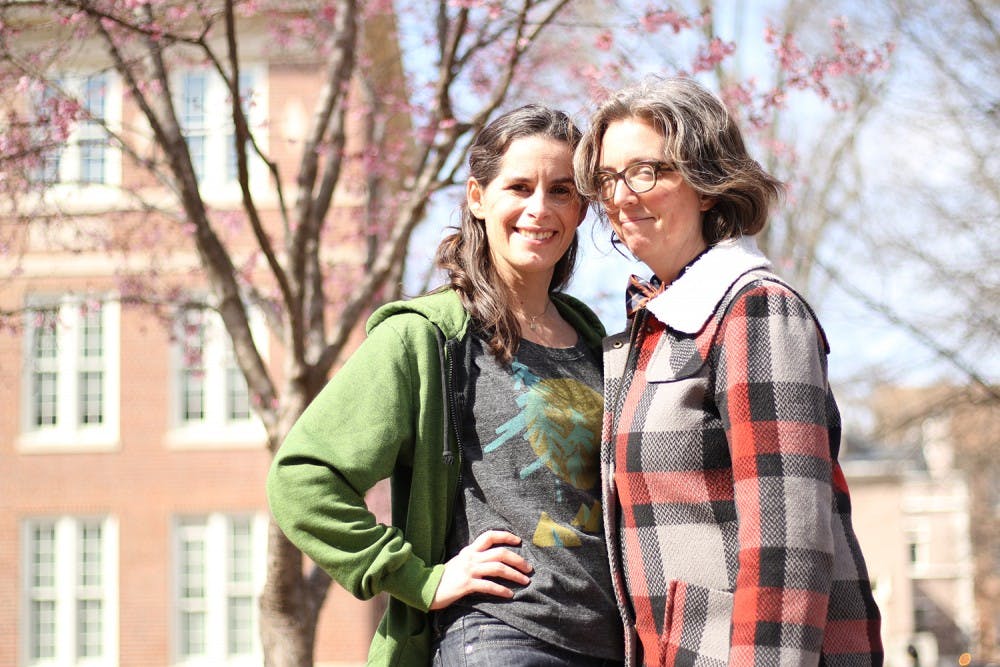 Professor Gabrielle Calvocoressi (right) and her partner of two decades, Angeline Shaka, collaborate on their passions for dance and poetry.