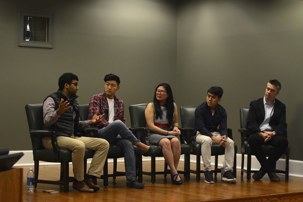 Panel discussion at Monday's Asian Week Kick-Off event. 