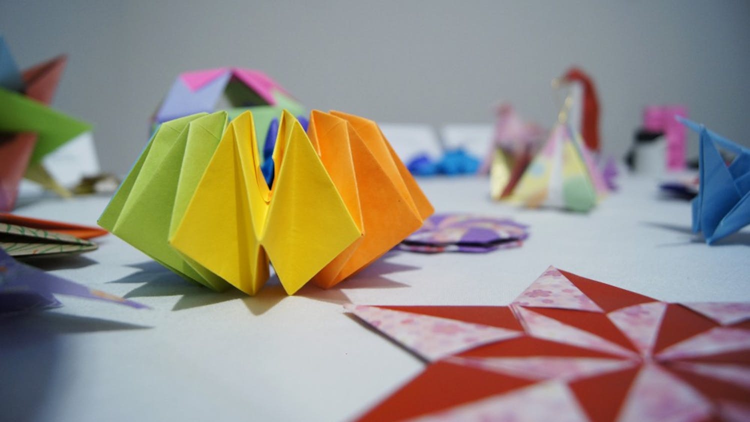 Children create Japanese crafts at the Ackland Art Museum in celebration of Bunka-no-hi (Culture Day) in Japan.