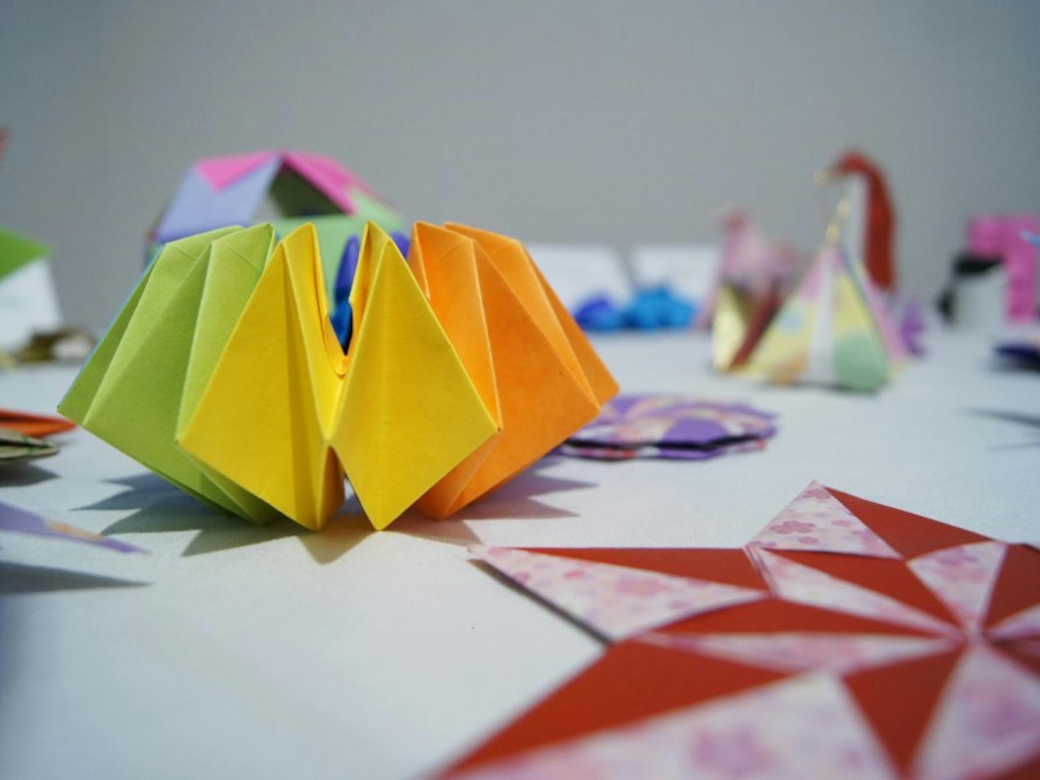 Children create Japanese crafts at the Ackland Art Museum in celebration of Bunka-no-hi (Culture Day) in Japan.