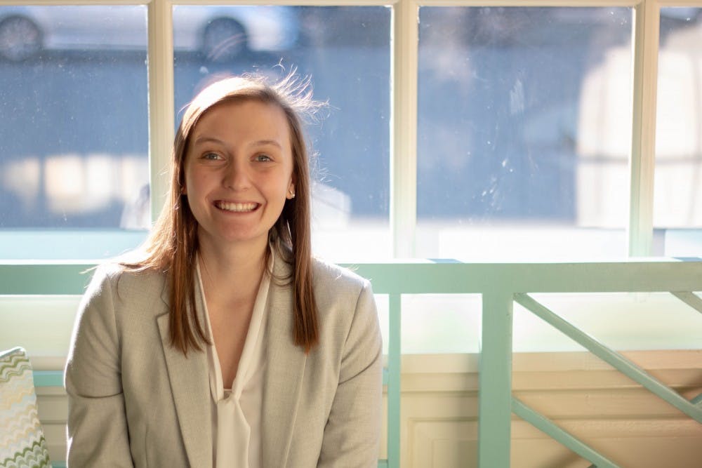 Student Body President Savannah Putnam in the Carolina Inn following a BOT meeting Thursday, Jan. 31, 2019. President Putnam recently commented on the departure of Chancellor Carol Folt.