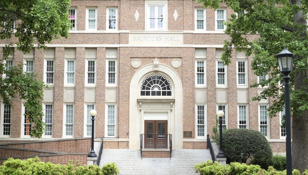 <p>Saunders Hall has been the epicenter of heated discourse for many students and faculty members.</p>