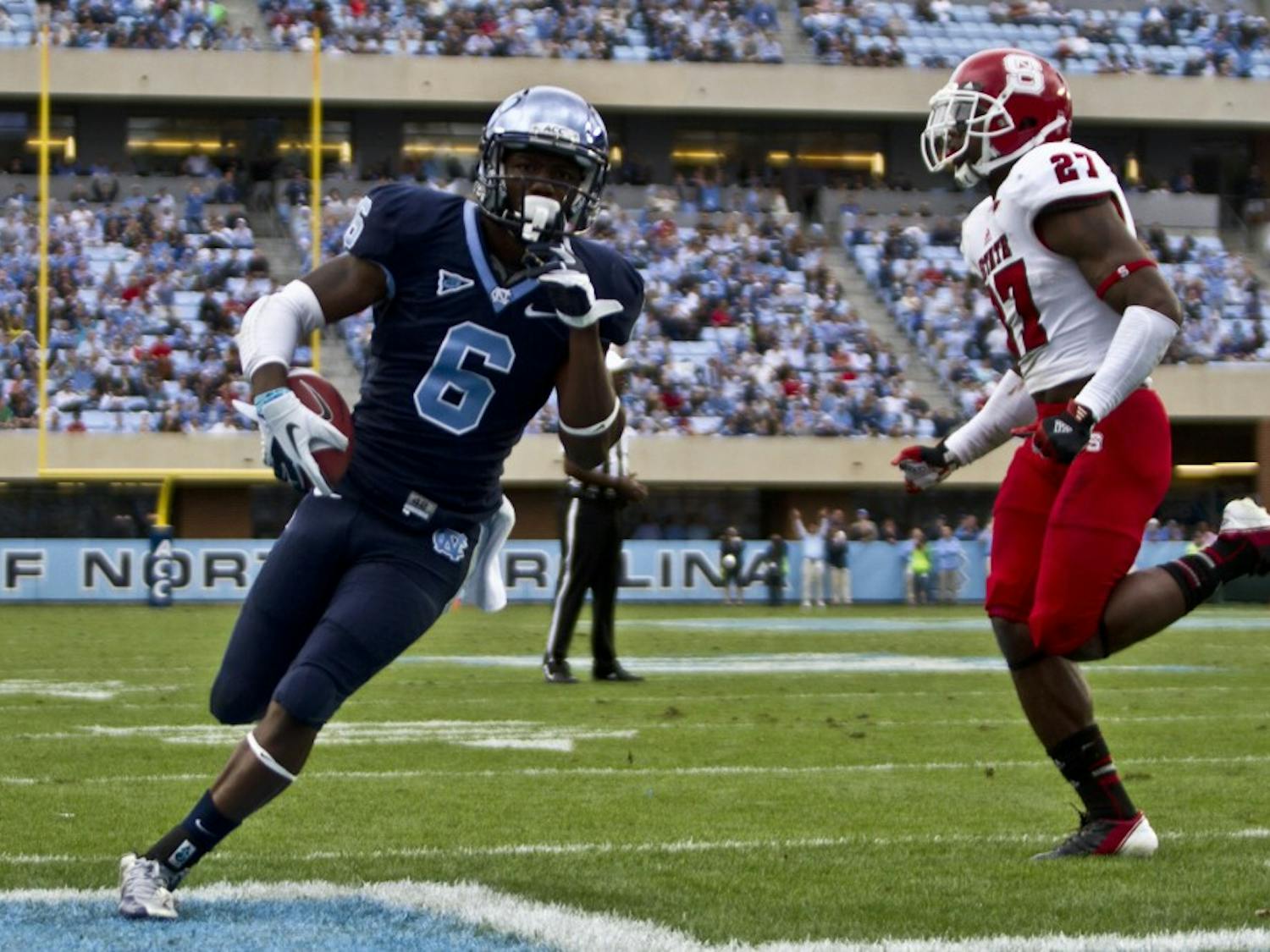 	UNC defeated NC State 43-35 on Friday in Chapel Hill.  The Tar Heels broke a five game losing streak against the Wolfpack.  
