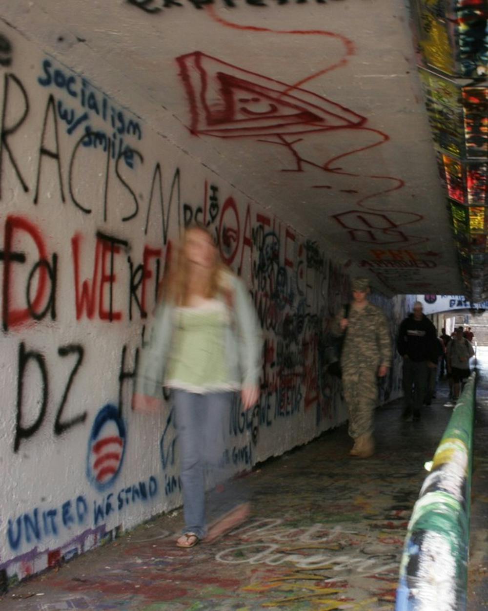 After the 2008 elections, four students painted racist remarks in the Free Expression Tunnel. A similar incident happened after elections last week.
