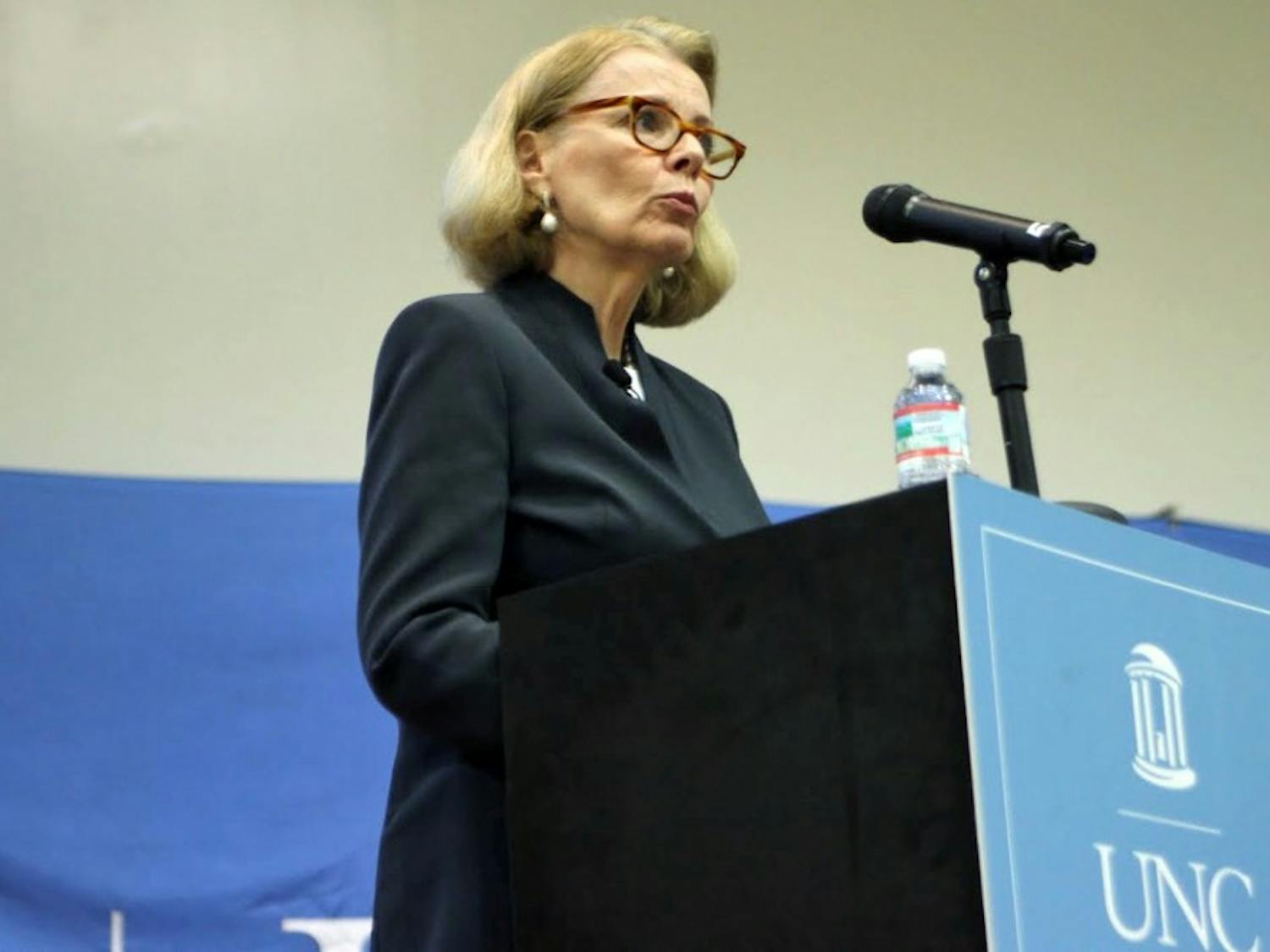 Peggy Noonan, celebrated author and Wall Street Journal columnist, spoke at the 2015 Park Lecture in Carroll Hall on Thursday.