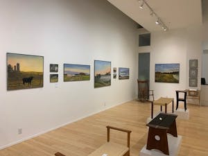 FRANK’s gallery for March and April displays the work of painters Nerys Levy and Carroll Lassiter as well as furniture maker John Parkinson. Although FRANK is closed, it has put this exhibit onto their website for a virtual gallery experience. Photo courtesy of Natalie Knox. 
